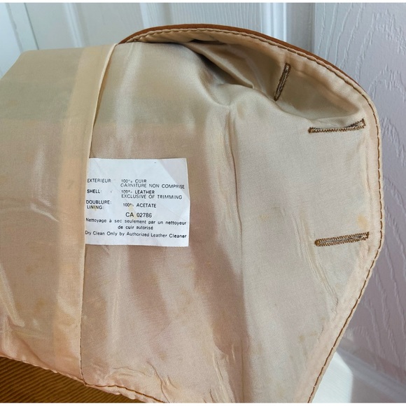 70s Brown Leather Western Wear/Hippie/Suit Vest by Cordovan Montreal - Picture 8 of 9